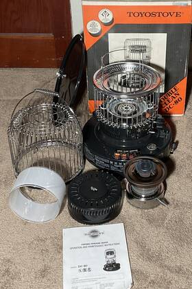 Toyostove Dc-80 Kerosun Double Clean Kerosene Heater New Wick In Box Pre-owned