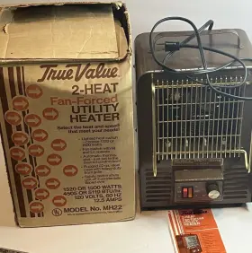 Mh22 True Value Vtg Utility Heater W Box Tested Works 1500watt Clean Heats Quick