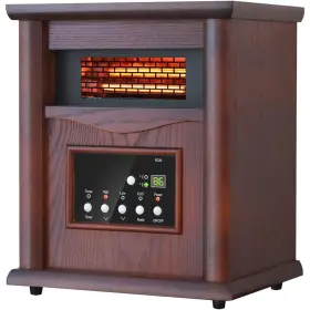 1500w Trustech 079902231454 Infrared Electric Space Heater With Remote Control Eco Mode Cherry