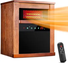 Gd9315bcw-4ja Trustech Infrared Heater 1500w Electric Space Remote 3 Modes 12h Timer