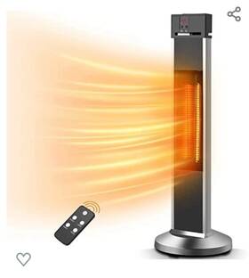Trustech Pd15r Electric Outdoor Infrared Patio Heater 500/1000/1500w With Remote