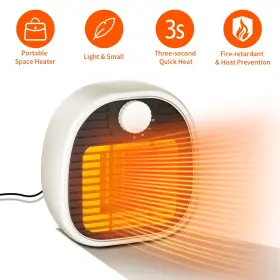 Gp9040452wh Tsuinz 1000w Portable Space Heater - 3 Mode Ceramic Fan With Adjustable Thermostat Usa