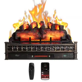 1500w Turbro 313051952915 Eternal Flame 30 Inch Wifi Infrared Electric Fireplace Space Heater Log Wi