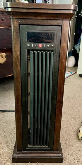Twin Star 60j71ara Electric Portable Space Heater Wood Cabinet Timer