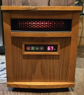 9qi072 Twinstar Twin-star Movable Heater 120v 1500w 60hz Quartz Infrared W Wheels