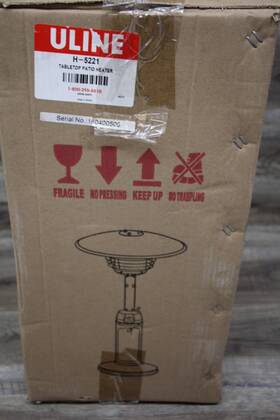 U-line H-5221 Uline Tabletop Outdoor Patio Heater Propane 11000 Btu 34 Inch T