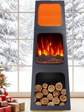 Uthfy Csh-a02 47in Electric Fireplace Heater For Indoor Use Fake Corner Firepl