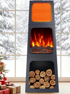 Csh-a02 Uthfy 47in Electric Fireplace Heater For Indoor Use Fake Corner Firepl