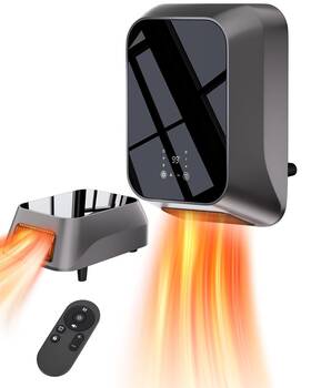 Uthfy Hbh-2007b-1 Wall Mounted Electric Space Heater With Towel Rack 2-in-1 1500w Portable