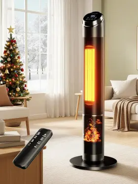 Hpc-f2013yl Uthfy 38 Inch Space Heater For Indoor Use Electric Room With Flame Effect