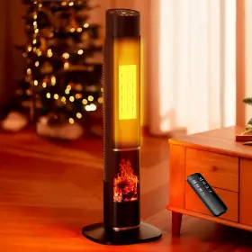 Hpc-f2014yl-2 Uthfy 32 Inch Space Heater For Large Room 1500w With 24h Timer And 3d Flame 120 -m