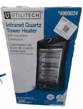 4969024 Utilitech 1500-watt Infrared Quartz Tower Indoor Electric Space Heater
