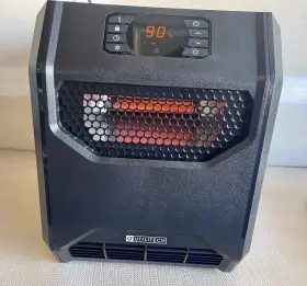 Heater-1500 Utilitech 5695262 Utilitech-new Open Box-indoor Electric Watt With Thermostat And Remote