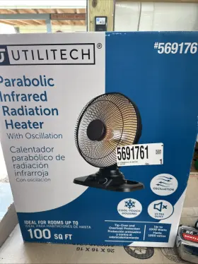 Bfgd-8b Utilitech Infrared Parabolic Dish Indoor Electric Space Heater 1000-watt