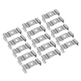 Uxcell A18032000ux0111 T8 Clips Bracket Hanger For Integrated Tube Light Fixture Nickel-plated Pack 15