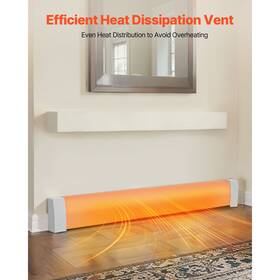 Vevor 197988161257 Baseboard Heater Covers Premium Series 5 Ft Standard Electric Heating Unit Fron