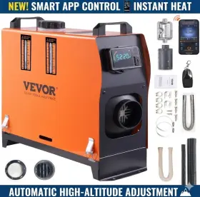 Vevor 445010240269 8kw Diesel Air Heater With New Bluetooth App Control 18000ft Altitude 12v