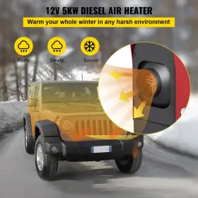 5000w Vevor 609832073628 5kw Diesel Air Heater All In One 12v Parking Silencer