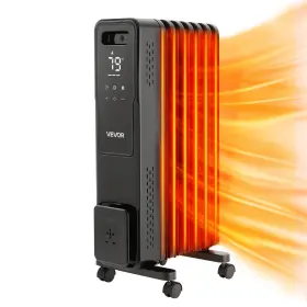 Hd9113e-l7ql Vevor Electric Oil Filled Radiator 1500w Radiant Heater Over-heat Protections