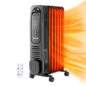 Hd972e-a7 Vevor Electric Oil Filled Radiator 1500w Radiant Heater Led Screen Thermostat