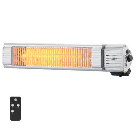 T12-gr15b Vevor Infrared Heater 1500w Electric Space Remote Control 3 Speeds