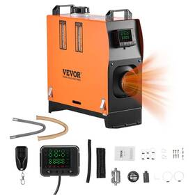 Vevor Zcjrqdc12v8kqwkuc001v9-250919 8 Kw Diesel Air Heater 12-24v Dc 27300 Btu Orange