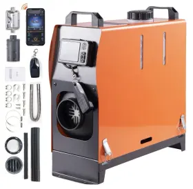 Zcjrqls12v5kwq0w3v9 Vevor Diesel Air Heater All-in-one 12v 8kw Bluetooth App Lcd For Car Rv Indoors