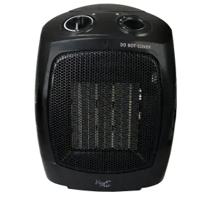 Va603a Vie Air Portable 3-settings Ceramic Heater With Adjustable Thermostat 1500w Black