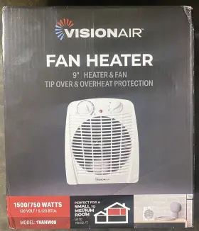 1vahw09 Vision Air Visionair 1500/750w 9 Inch Wire Element Heater New