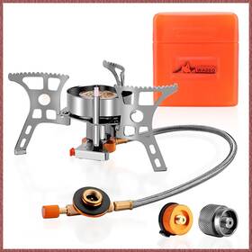 Wadeo Hg0212 Us-freeship 3900w Portable Backpacking Stove Camping Gas 1lb Tank Adapter