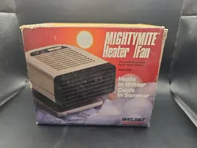 Hfo5 Welbilt Vintage Mightymite Portable Heater Fan 600/1200 Watt Model Nos Sears