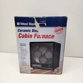 12858122 West Marine 025282125364 Ceramic Disc Cabin Furnace Black 110/120 Volts Model