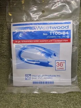 T100-02 Westwood T100-82 Jumper Wires Insulated 18 Inch Or