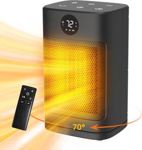 Wewarm 079902238774 1500w Portable Space Heater With Remote Led Display 12h Timer