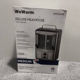 Wewarm 1011533499 Deluxe Milkhouse Utility Heater 1500w Auto Shut-off Adjustable Thermostat