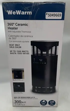 1500w Wewarm 971358490420 New 360 Digital Surround Space Heater Ceramic Electric
