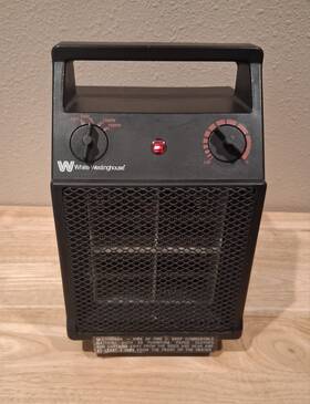 White Westinghouse Wfh3180 Space Heater And Fan Desktop Black Portable Electric