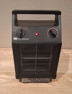 Wfh3180 White Westinghouse Space Heater And Fan Desktop Black Portable Electric