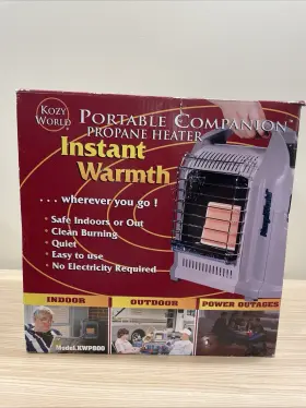 Kwp800 Windmere Kozy World Portable Propane Heater Model 4500 - 8000 Btu New