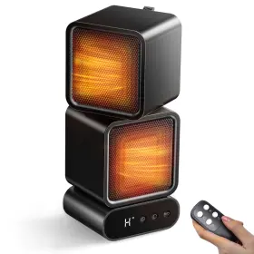 Wisfissh 702214718794 Dual-head Space Heater With Button And Remote Control 3 Temperatures Multi-a
