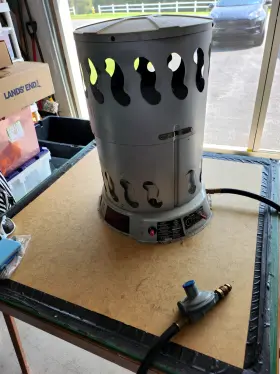 Wx2-648948 Work Force Used Portable Propane Convection Heater Standing Pilot Garage Outdoor Rc