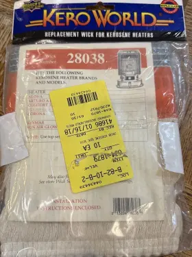 28038 World Marketing Of America Kero #28038 Kerosene Heater Replacement Wick New Old Stock Vintage