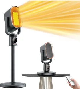Dgs-n6 Xap 30 Inch 1500w Electric Space Heater Indoor Use With Remote Night Light Oscillating