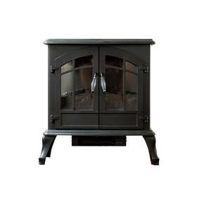 Xbrand 684357973783 24.7 Inch H Black Freestanding Heat Wired Fire Stove Ca-ht9737lg-1