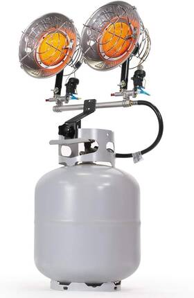 Xtremepowerus 812365033872 30 000 Btu Propane Tanktop Heater Infrared Dual Burner Safety Shut