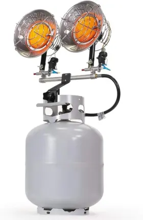Xtremepowerus 812365033872 30 000 Btu Propane Tanktop Heater Infrared Dual Burner Safety Shut