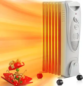3615-grey Zafro Oil Filled Radiator Heater 1500w Portable Space With Adjustable T