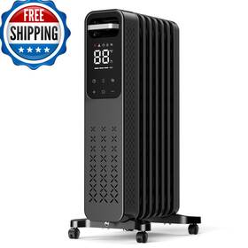 Zafro B0gdzss6y2 Oil Filled Radiator Heater 1500w Energy Saving Space Curved Fin