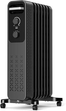 Zafro Hd9117-j7ql 1500w Oil Filled Radiator Heater 3 Heat Settings Wheeled Indoor