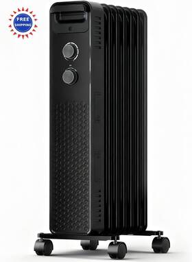 Zafro Zoh250a 1500w Electric Oil Filled Radiator Heater Adjustable Thermostat Overheat